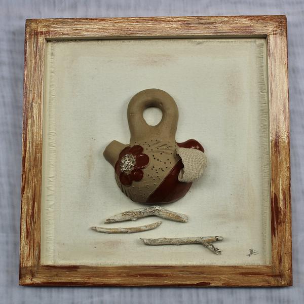 Cuadro en relieve con elementos paraguayos - jarrita