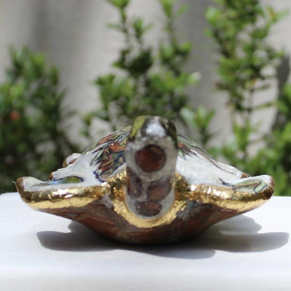Estatuilla de Tortuga Decoupage Botanico